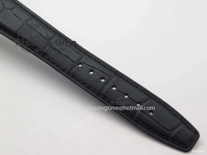 MIROTIME 0419 Portuguese Tourbillon Power Reserve Moonphase SS Black Dial On Black Leather Strap TechFriendly 7321